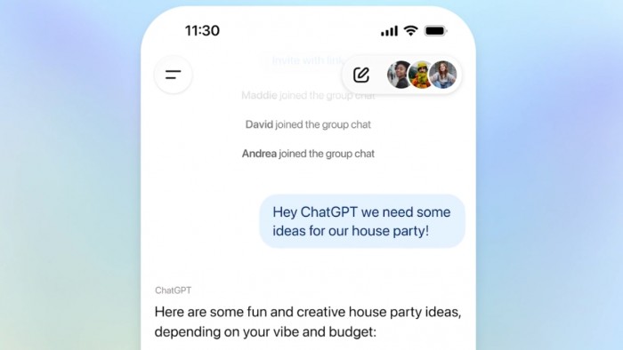 ChatGPT estrena la nova funció de xats grupals