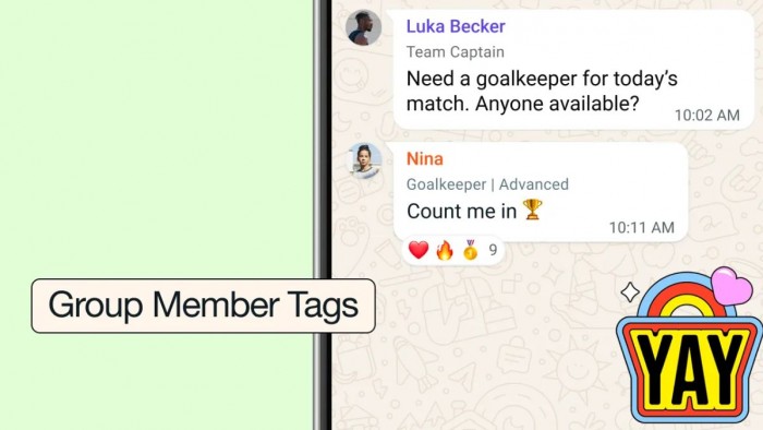 WhatsApp presenta les etiquetes d’usuari per distingir els diferents rols dins d’un grup