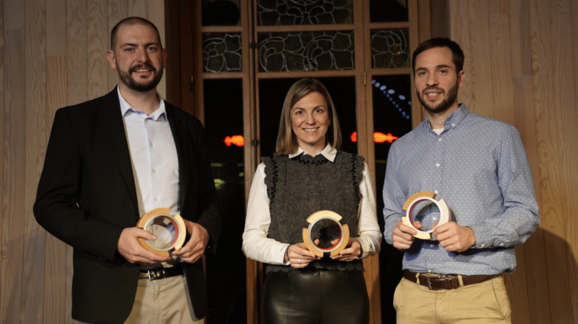La 2a edició dels Catalunya Impacta ha premiat SeniorDomo (esquerra), Optivinya (centre) i Insectius