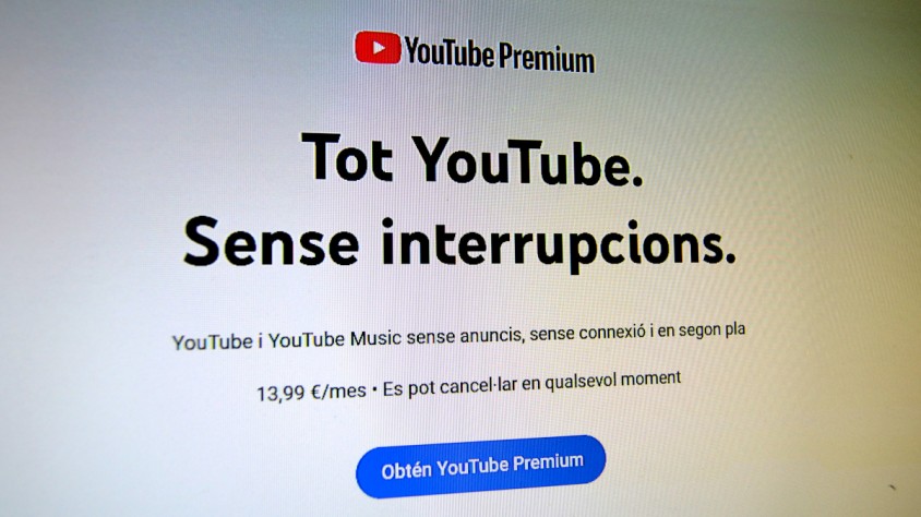 El pla individual de YouTube Premium passa de costar 11,99 euros a 13,99 euros
