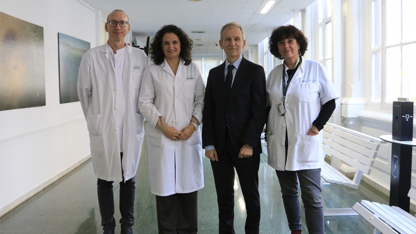 Els doctors de l'Hospital Clínic-IDIBAPS Carles Nicolau, Lourdes Mengual, Antonio Alcaraz i Rosa Ramos, impulsors una eina d'IA per facilitar el diagnòstic del càncer de pròstata