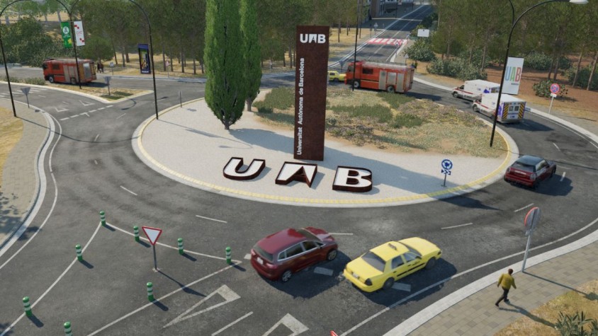 Town-UAB reprodueix d’una manera fotorealista l’entramat de carrers del campus de Bellaterra de la UAB per l’entrenament i la recerca de la conducció autònoma