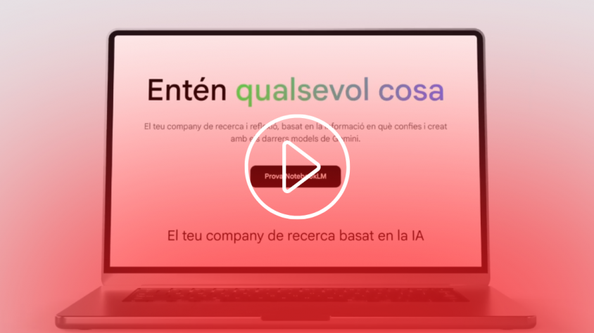 NotebookLM permet analitzar PDFs, webs o vídeos i generar guies d’estudi i respostes basades en les fonts que hi afegeix l’usuari.